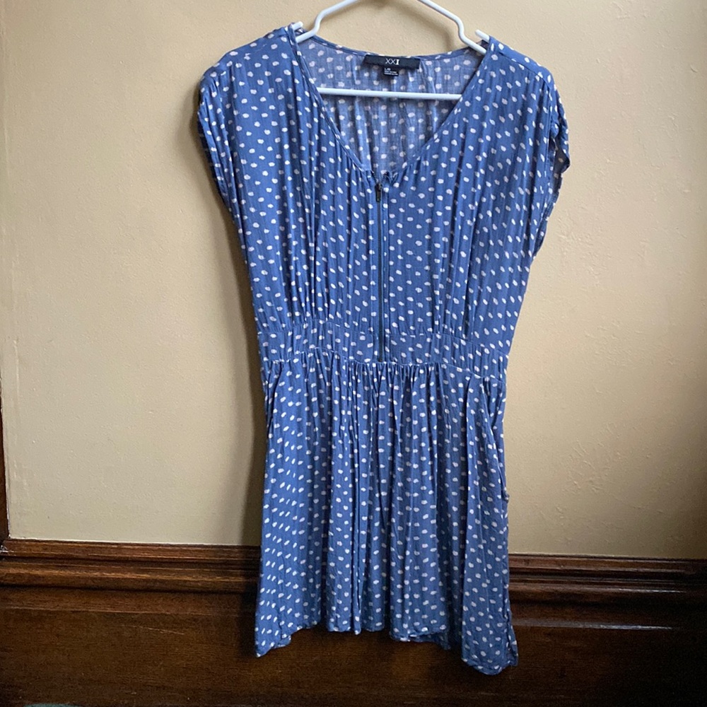 Blue polka dot tunic
